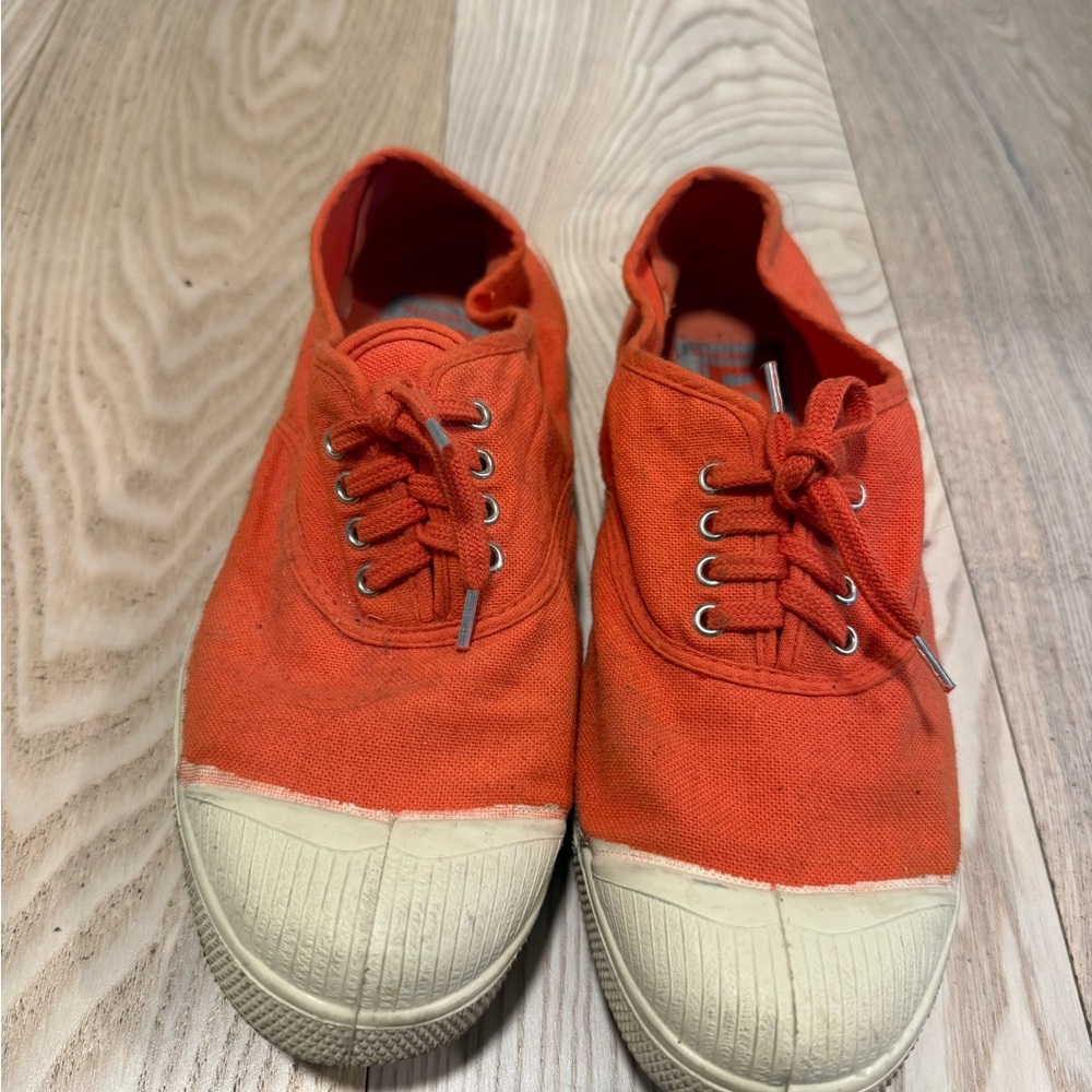 Bensimon Orange Canvas Low-Top Sneakers